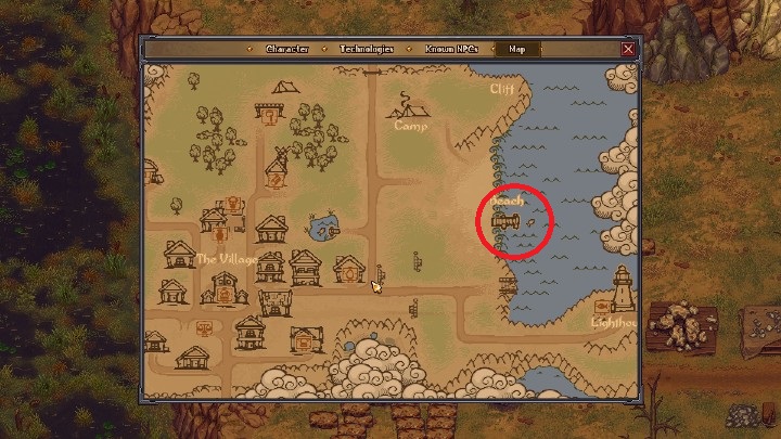 Po drugiej stronie mapy znajdziesz Sea - Jak łowić ryby w Graveyard Keeper? - Graveyard Keeper - poradnik do gry