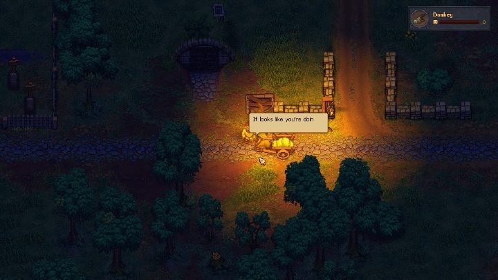 Donkey pojawia się w losowe dni w grze Graveyard Keeper - Kiedy pojawiają się specjalne postacie NPC w Graveyard Keeper? - Graveyard Keeper - poradnik do gry