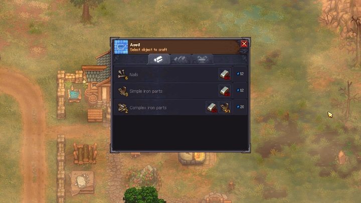 Z żelaza możesz stworzyć nails, simple iron parts oraz complex iron parts - Jak i gdzie wydobywać żelazo w grze Graveyard Keeper? - Graveyard Keeper - poradnik do gry