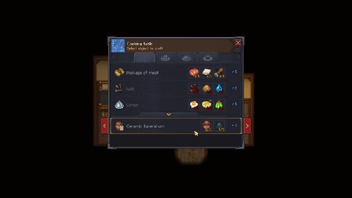 Z 5 popiołów i 1 glinianego garnka możesz stworzyć Ceramic funeral urn - Jak wygląda praca grabarza w grze Graveyard Keeper? - Graveyard Keeper - poradnik do gry