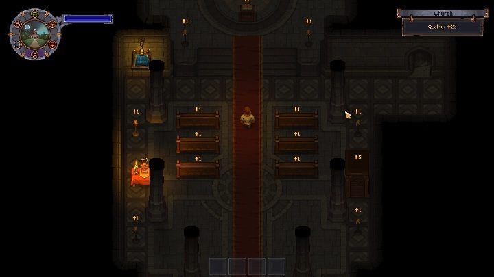 Jakość kościoła zwiększasz kupując do niego nowe przedmioty - Jak rozwijać kościół w grze Graveyard Keeper? - Graveyard Keeper - poradnik do gry