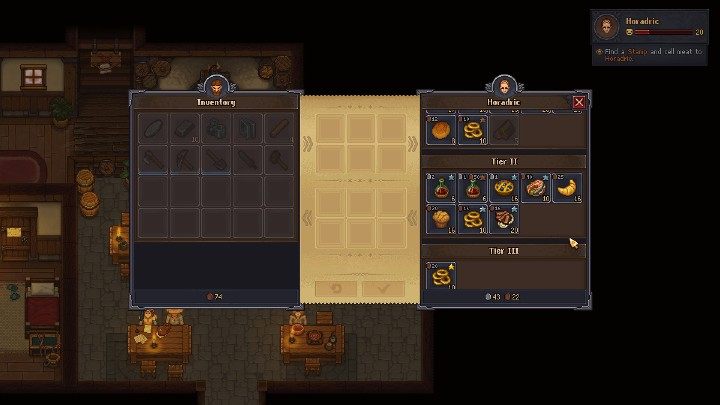 Aby zakupić wino u Horadrica musisz mieć odblokowany 2 poziom sklepu - Jak zdobyć wino w misji gry Graveyard Keeper? - Graveyard Keeper - poradnik do gry