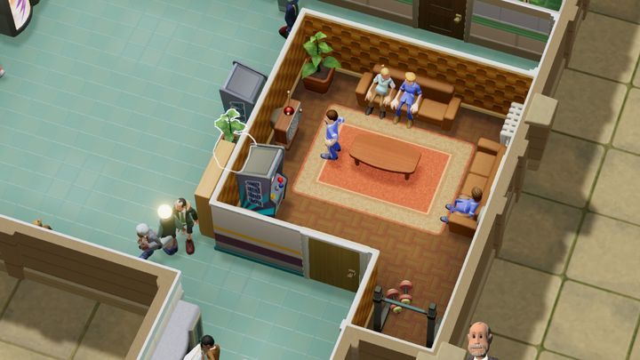 To miejsce, w którym twoi pracownicy mogą odpocząć od pracy - Gabinety i pomieszczenia w Two Point Hospital - Two Point Hospital - poradnik do gry