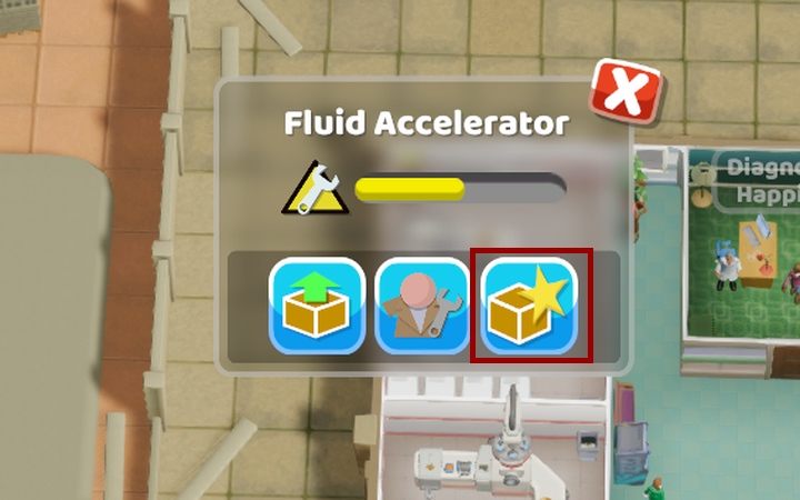 Wówczas rozpocznie się proces ulepszania sprzętu - Jak ulepszać szpitalny sprzęt w Two Point Hospital? - Two Point Hospital - poradnik do gry