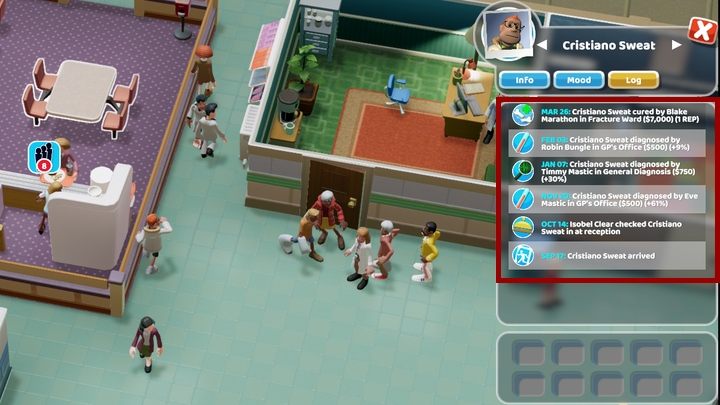 Uwaga: Przy wszystkich chorobach podane są wyjściowe ceny za zabiegi - Choroby w Two Point Hospital - Two Point Hospital - poradnik do gry