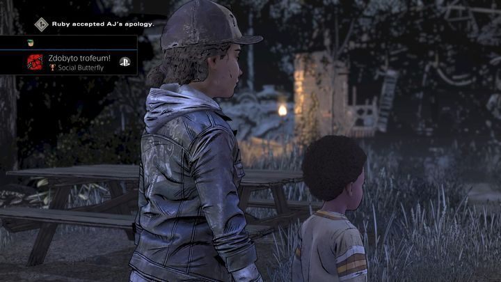 Po rozmowie ze wszystkimi trofeum wpada na twoje konto - Trofea i osiągnięcia Epizodu 1 w The Walking Dead The Final Season - The Walking Dead The Final Season - poradnik do gry