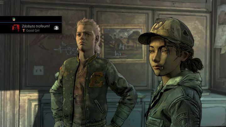 Przechodzimy do pierwszej sekcji wyborów, gdzie trofea wykluczają się nawzajem - Trofea i osiągnięcia Epizodu 1 w The Walking Dead The Final Season - The Walking Dead The Final Season - poradnik do gry