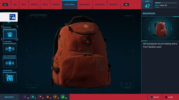 Plecaki naprawdę łatwo zlokalizować - nie są one ukryte, a są wyraźnie zaznaczone na mapie - Marvels Spider-Man: Plecaki (Backpacks) - opis sekretów - Marvels Spider-Man - poradnik do gry