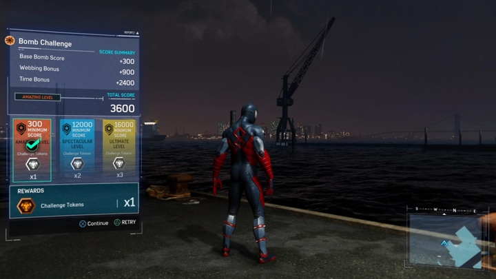 Wzięcie udziału w wyzwaniu Taskmastera daje żetony wyzwań - dodatkowe są przyznawane, gdy lepiej poradzisz sobie w danym zadaniu - Marvels Spider-Man: Wyzwania Taskmastera (Challenges) - opis aktywności - Marvels Spider-Man - poradnik do gry