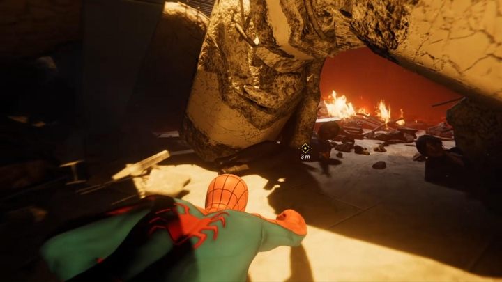 Wyjdźcie z pomieszczenia, a zobaczycie eksplozję poziom wyżej - Marvels Spider-Man: Wydarzenie wieczoru (The Main Event) - solucja, opis przejścia - Marvels Spider-Man - poradnik do gry