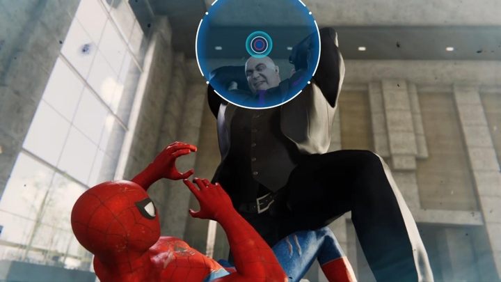 Pojedynek z Fiskiem kończy sekwencja naciskania przycisków (QTE) - Marvels Spider-Man: Wydarzenie wieczoru (The Main Event) - solucja, opis przejścia - Marvels Spider-Man - poradnik do gry