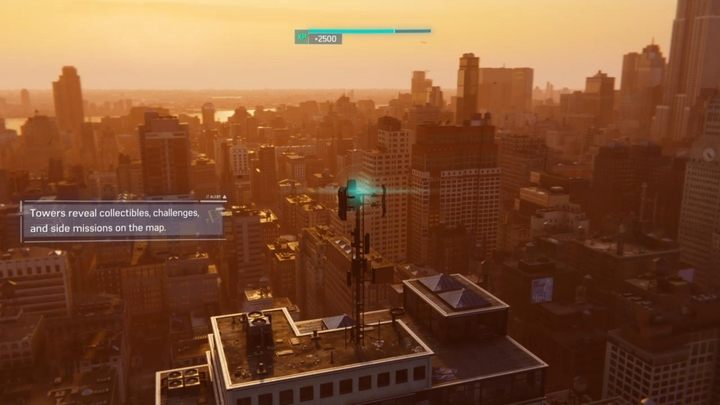 Ostatnim celem jest trzecia wieża obserwacyjna, która oddalona jest trochę od Waszej aktualnej pozycji - Marvels Spider-Man: Utrzymywanie pokoju (Keeping the Peace) - solucja, opis przejścia - Marvels Spider-Man - poradnik do gry