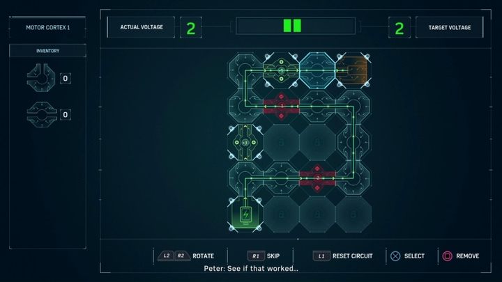 Powyższy obrazek prezentuje rozwiązanie pierwszego schematu - Marvels Spider-Man: Przełom (Breakthrough); Rozważania (Reflection) - solucja, opis przejścia - Marvels Spider-Man - poradnik do gry