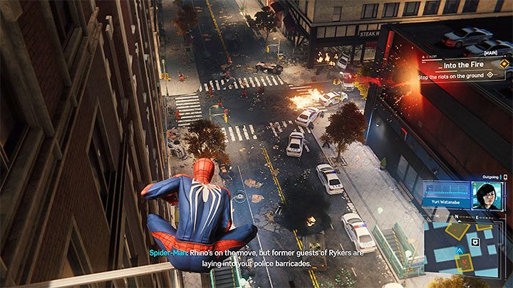 Dotrzyjcie teraz do zachodniego posterunku - Marvels Spider-Man: Pod rynnę (Into the Fire) - solucja, opis przejścia - Marvels Spider-Man - poradnik do gry