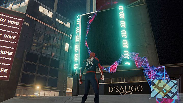 Przeskanujcie okolicę (R3 na padzie), a pojawi się ślad substancji, za którym musicie podążać - Marvels Spider-Man: Podążanie za śladem (Picking up the Trail) - solucja, opis przejścia - Marvels Spider-Man - poradnik do gry