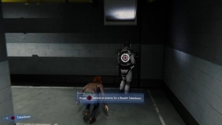 Na półce po prawej stronie korytarza leży paralizator (Stun Gun) - Marvels Spider-Man: Wstąp w me progi... (Step Into My Parlour...) - solucja, opis przejścia - Marvels Spider-Man - poradnik do gry