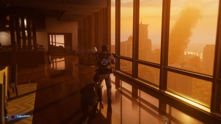 Ogłuszcie najemnika i wejdźcie do pomieszczenia z basenem - Marvels Spider-Man: Wstąp w me progi... (Step Into My Parlour...) - solucja, opis przejścia - Marvels Spider-Man - poradnik do gry