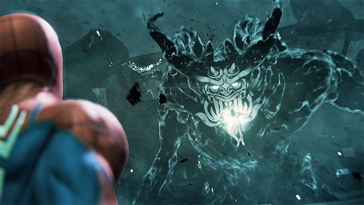 Po tym jak Mister Negative otrzyma dostatecznie dużo obrażeń przeniesiecie się do innego wymiaru - Marvels Spider-Man: Sedno sprawy (The Heart of the Matter) - solucja, opis przejścia - Marvels Spider-Man - poradnik do gry