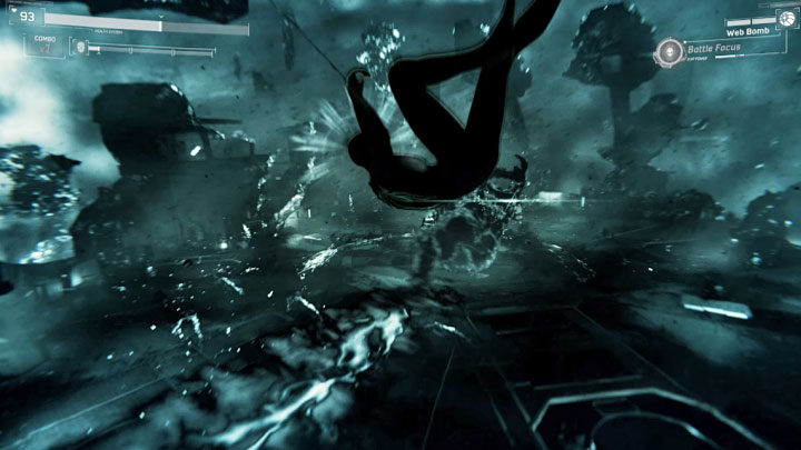 Martin Li oprócz znanych już ataków będzie też atakował jako wielki demon - uważajcie na silny atak obrotowy, bo zwykły unik tu nie wystarczy - Marvels Spider-Man: Sedno sprawy (The Heart of the Matter) - solucja, opis przejścia - Marvels Spider-Man - poradnik do gry