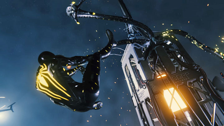 Udany atak strąci bossa z wieży i powrócicie do walki na dachu budynku - Marvels Spider-Man: Wojna i pokój (Pax in Bello) - solucja, opis przejścia - Marvels Spider-Man - poradnik do gry