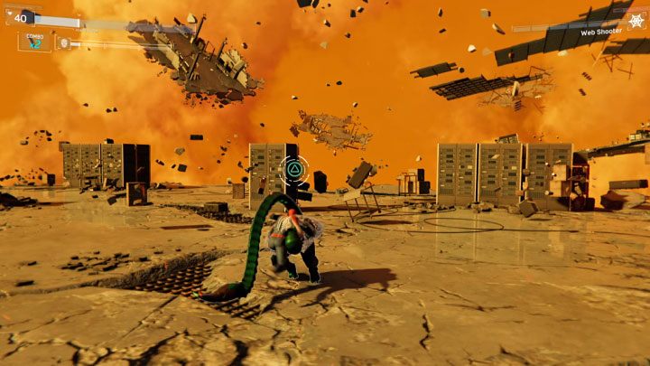 Taktyką działania jest zatrzymywanie bossa poprzez uwięzienie go w pajęczynach - celujcie w Scorpiona i wystrzeliwujcie kolejne pajęczyny - Marvels Spider-Man: Scorpion i Rhino - bossowie, jak pokonać? - Marvels Spider-Man - poradnik do gry