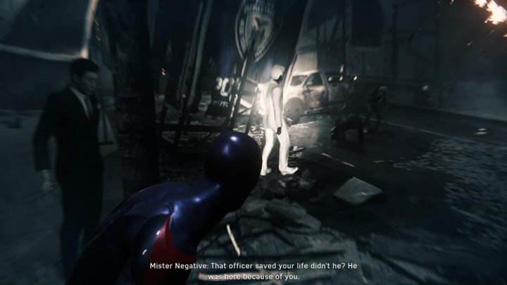 Pierwsza walka z Mister Negative ma miejsce w trakcie zaliczania głównej misji Kurs kolizyjny (Collision Course) - Marvels Spider-Man: Mister Negative - boss, jak pokonać? - Marvels Spider-Man - poradnik do gry