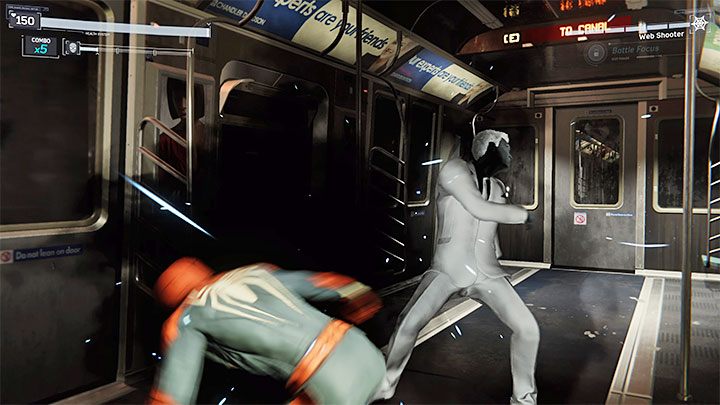 Konfrontacja z Mister Negative rozegra się w kilku kolejnych wagonach metra - Marvels Spider-Man: Mister Negative - boss, jak pokonać? - Marvels Spider-Man - poradnik do gry