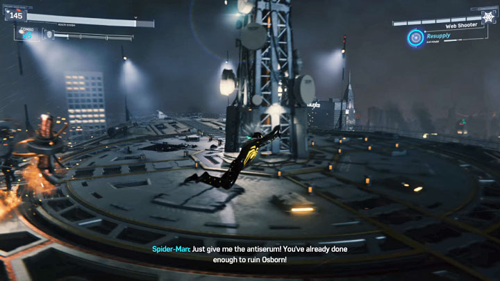 Z unikniem złoczyńcy będziecie musieli częściej radzić sobie jeśli pozostaniecie na ziemi - Marvels Spider-Man: Finałowy boss Doktor Octavius - jak pokonać? - Marvels Spider-Man - poradnik do gry