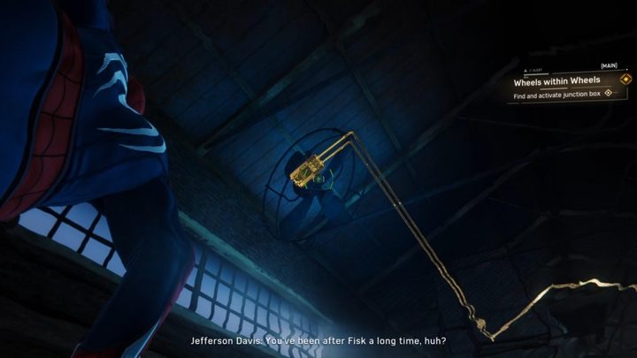 Odszukajcie kolejną skrzynkę, schowaną za wiatrakiem i strzelcie w nią - Marvels Spider-Man: Zawiła sprawa (Wheels within Wheels) - solucja, opis przejścia - Marvels Spider-Man - poradnik do gry