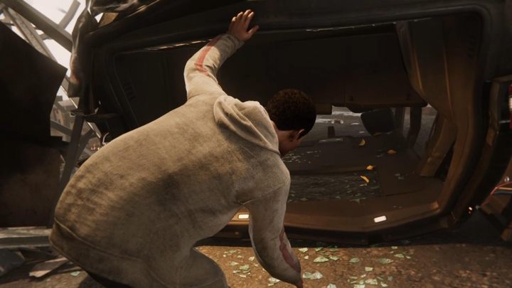 Wejdźcie na deski i rusztowanie znajdujące się naprzeciw Waszej postaci - Marvels Spider-Man: Nagrodę otrzymuje... (And the Award Goes to...) - solucja, opis przejścia - Marvels Spider-Man - poradnik do gry