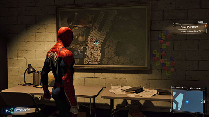 Po walkach wejdźcie do budynku i przeszukajcie go - Marvels Spider-Man: Dwa w jednym (Dual Purpose) - solucja, opis przejścia - Marvels Spider-Man - poradnik do gry