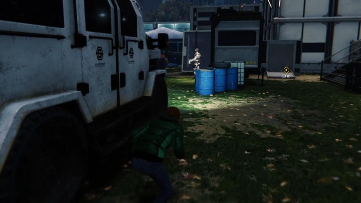 Podejdźcie do ciężarówki i poczekajcie, aż ruszy - Marvels Spider-Man: Nieproszony gość (Uninvited) - solucja, opis przejścia - Marvels Spider-Man - poradnik do gry