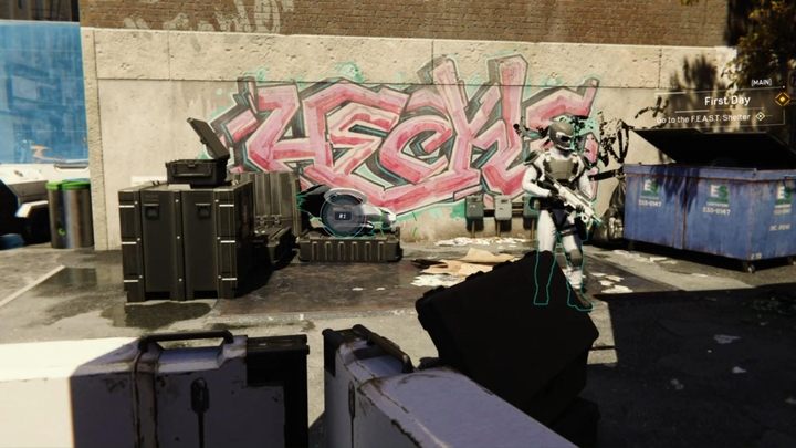 Idźcie przed siebie, omińcie samochody z prawej strony i dotrzyjcie do barykady - Marvels Spider-Man: Pierwszy dzień (First Day) - solucja, opis przejścia - Marvels Spider-Man - poradnik do gry