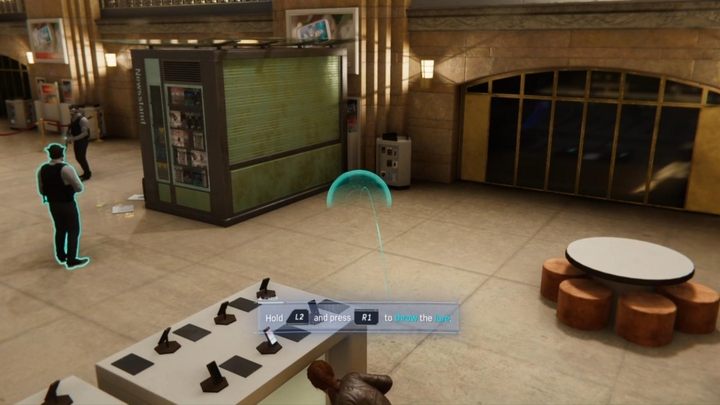 Od tej pory możecie wzywać Petera, by łapał wrogów z góry i szybko ich ogłuszał - Marvels Spider-Man: Ten, który uciekł (The One That Got Away) - solucja, opis przejścia - Marvels Spider-Man - poradnik do gry