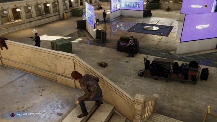 Zejdźcie schodami na dół i skręćcie w prawo - Marvels Spider-Man: Ten, który uciekł (The One That Got Away) - solucja, opis przejścia - Marvels Spider-Man - poradnik do gry