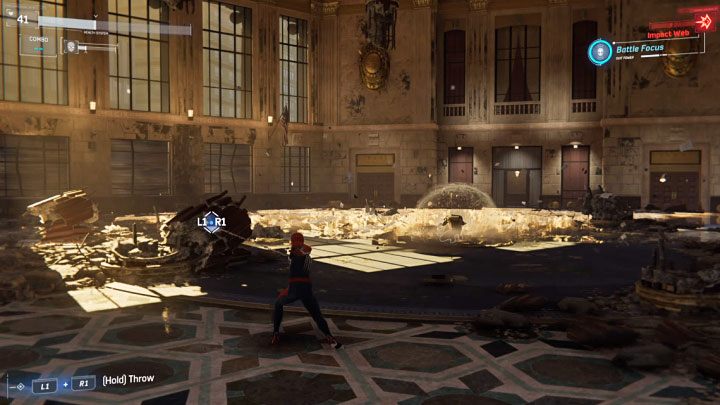 Bossa najlepiej zaatakować gdy ten przez dłuższy czas wypuszcza fale - Marvels Spider-Man: Shocker - boss, jak pokonać? - Marvels Spider-Man - poradnik do gry