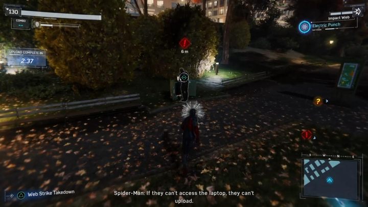 Tym razem, musisz udać się parku i przeszkodzić przestępcom wysyłanie danych - Szturm na zamek - Solucja Marvels Spider-Man - Marvels Spider-Man - poradnik do gry