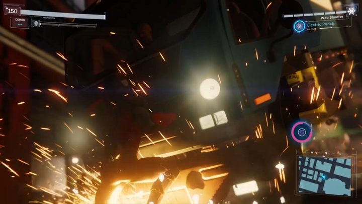 Po rozwiązaniu zagadki, wyjdź z budynku i zmierzaj w kierunku pokazywanym przez kompas - Tombstone: W drodze - Solucja Marvels Spider-Man - Marvels Spider-Man - poradnik do gry