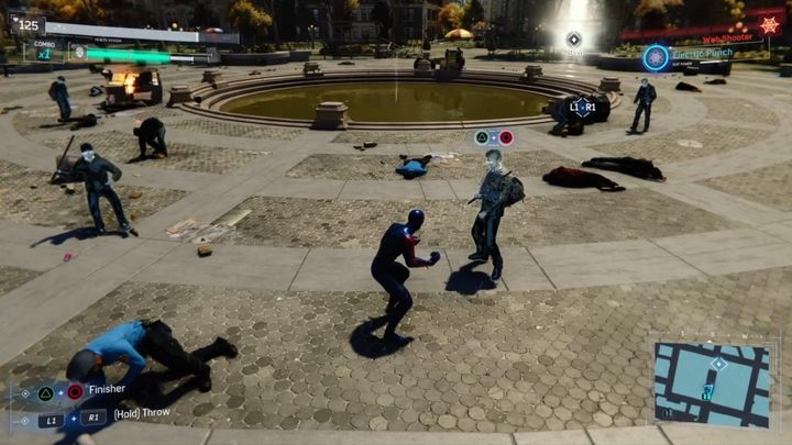 Na miejscu musisz uporać się ze sporą grupką przemienionych mieszkańców - Przewaga gospodarzy - Solucja Marvels Spider-Man - Marvels Spider-Man - poradnik do gry