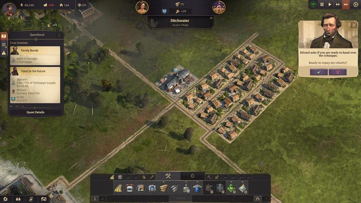 Twój interes ze Schnappsami przykuł uwagę wujka głównego bohatera, który domaga się oddaniu 4 porcji alkoholu - Rozdział 1 - A Tale of Two Brothers | Kampania fabularna Anno 1800 - Anno 1800 - poradnik do gry