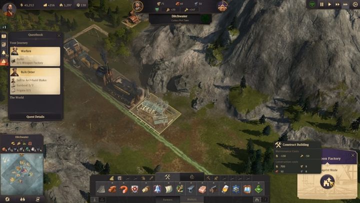 Gdy uruchomisz produkcję stali, możesz zbudować fabrykę broni i rozpocząć produkcję armat - Rozdział 2 - A Sign of Fire | Kampania fabularna Anno 1800 - Anno 1800 - poradnik do gry