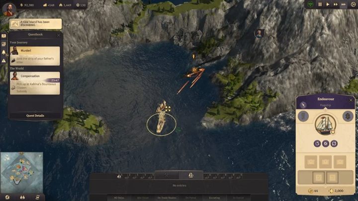 Na koniec zadania będziesz musiał zatopić łódź i pomścić śmierć ojca głównego bohatera - Rozdział 2 - A Sign of Fire | Kampania fabularna Anno 1800 - Anno 1800 - poradnik do gry