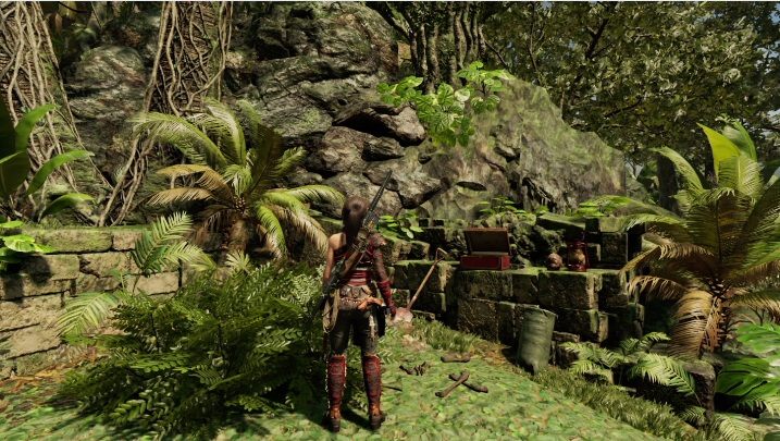 Pistol Parts (9) - relikt ten znajdziesz przy obozowisku - Jungle Ruins - Relikty, dokumenty i skrzynie skarbów w Peruwiańskiej dżungli | Sekrety - Shadow of the Tomb Raider - poradnik do gry