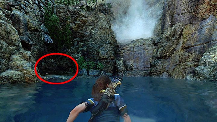 Dziennik (6) znajduje się na małej plaży sąsiadującej z wodospadem - Dokumenty w Ukrytym Mieście | Sekrety w Shadow of the Tomb Raider - Shadow of the Tomb Raider - poradnik do gry