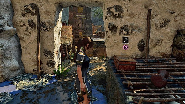 Torba (6) jest w skrzynce obok schodów wewnątrz jednego z budynków - Relikty w Ukrytym Mieście | Sekrety w Shadow of the Tomb Raider - Shadow of the Tomb Raider - poradnik do gry