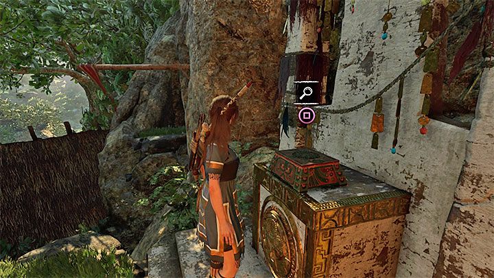 Ceremonialna pochodnia (7) jest w skrzynce na wysoko położonej skalnej półce - Relikty w Ukrytym Mieście | Sekrety w Shadow of the Tomb Raider - Shadow of the Tomb Raider - poradnik do gry