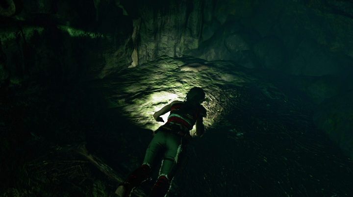 Pod wodą, koło obozowiska Ossuary znajdziesz szóstą skrytkę (6) - Skrzynie i skrytki surwiwalowe w Ukrytym Mieście | Sekrety w Tomb Raider - Shadow of the Tomb Raider - poradnik do gry