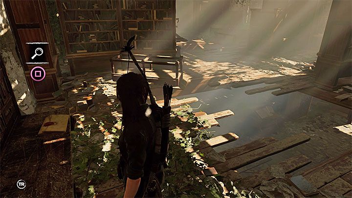 Szkic (13) jest na piętrze biblioteki obok dużej dziury w podłodze (musisz ją obejść żeby dotrzeć do sekretu) - Dokumenty | Sekrety w Shadow of the Tomb Raider - Shadow of the Tomb Raider - poradnik do gry