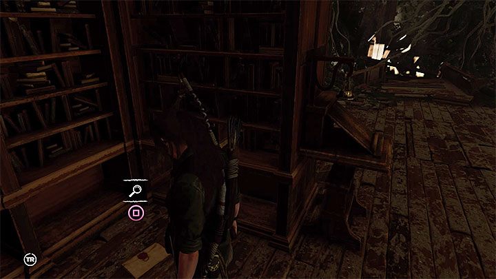 Dziennik (14) leży na ziemi w oddalonym od schodów pomieszczeniu na piętrze biblioteki - Dokumenty | Sekrety w Shadow of the Tomb Raider - Shadow of the Tomb Raider - poradnik do gry