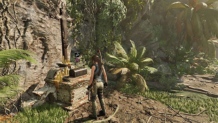 Zwój (1) znajduje się przy drodze na południe od głównego obozowiska w miasteczku - Relikty | Sekrety w Shadow of the Tomb Raider - Shadow of the Tomb Raider - poradnik do gry